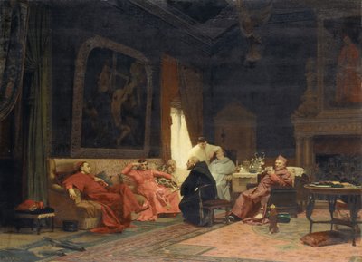 宣教師の冒険、ca。 1883年。 作： Jehan Georges Vibert