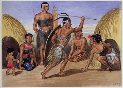 ロンドンで踊るズルス、1853年 作： Jemima Blackburn