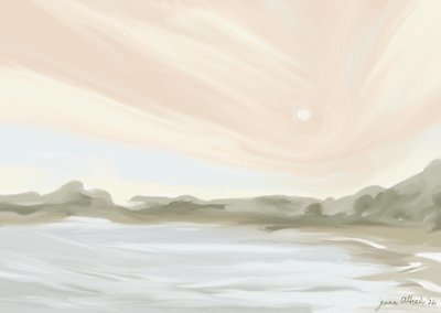 穏やかな地平線の輝き 作： Jenna Alheit