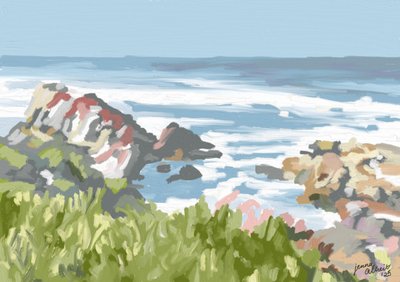 海岸の波と岩 作： 