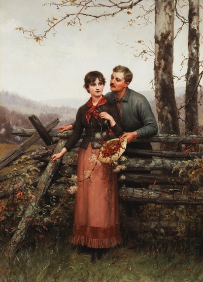 ほろ苦い一杯 作： Jennie Augusta Brownscombe