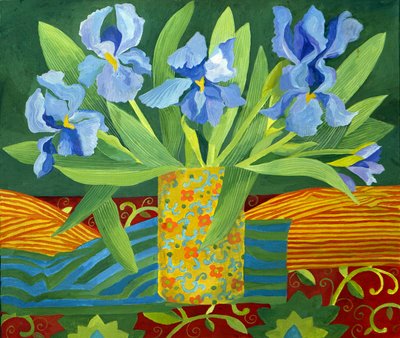 アイリス 2014年（キャンバスにアクリル画） 作： Jennifer Abbott