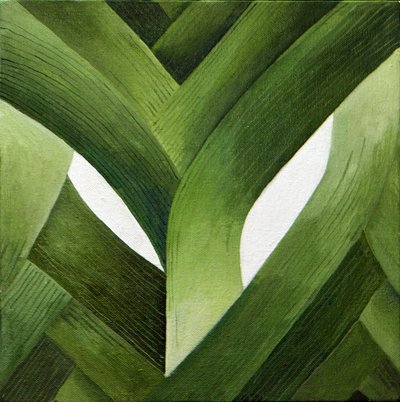 ネギ、2013年（キャンバスにアクリル画） 作： Jennifer Abbott