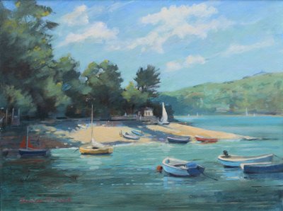 フィッシャーマンズコーブサルコム、油彩、2016 作： Jennifer Wright