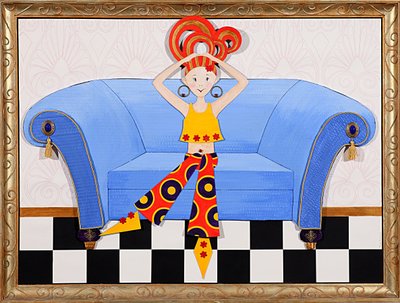 Divan Diva、2008（ボード上のアクリル） 作： Jenny Barnard