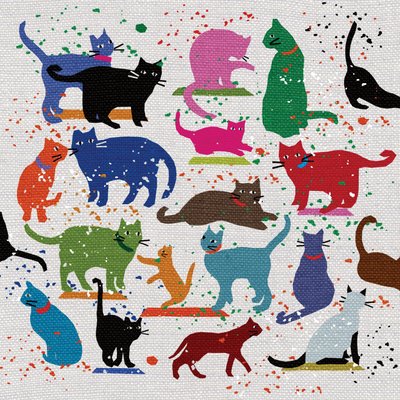 猫の愛、2022年（ミクストメディア） 作： Jenny Frean