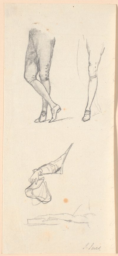 フリードリヒ 6 世の肖像画のための脚と腕の習作 作： Jens Juel