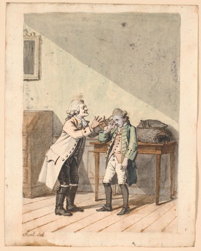 P.A.のシーン。 ハイベルクの「De Vonner og de Vanner」。 作： Jens Juel