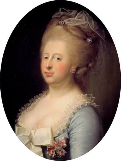 イギリスのキャロライン・マチルダの肖像1751-1775、デンマークの女王、1771年。 作： Jens Juel
