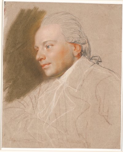 若い紳士の肖像、未完成 作： Jens Juel