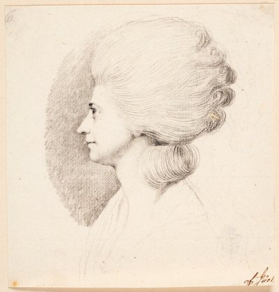 女優のMme. Frydendahl、Møller生まれ。 左のプロフィール 作： Jens Juel