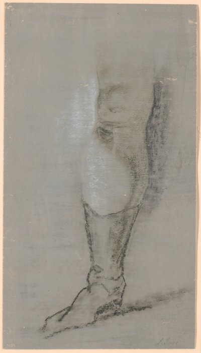 Ryberg家の肖像画の研究。 ヨハン・クリスティアン・リベリの右足 作： Jens Juel