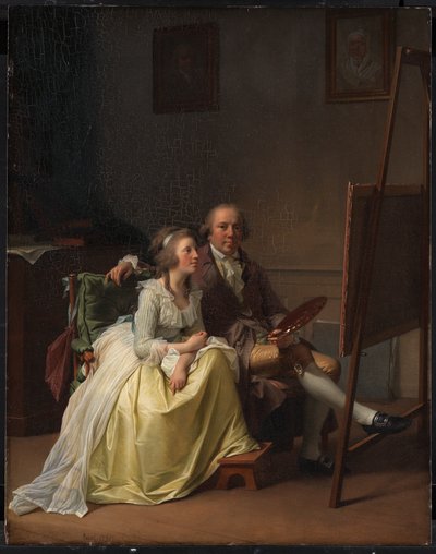 芸術家と妻ロジーヌ、旧姓ドーシェル 作： Jens Juel