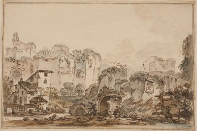 遺跡のある展望、古代ローマ 作： Jens Petersen Lund