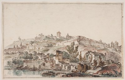 城壁と教会のあるローマ時代の展望 作： Jens Petersen Lund