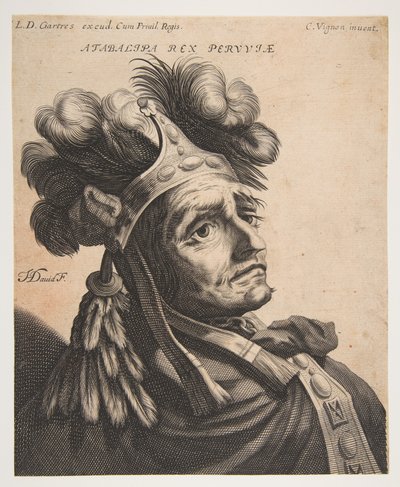 ペルー王アタバリパ 1634-37。 作： Jerôme David