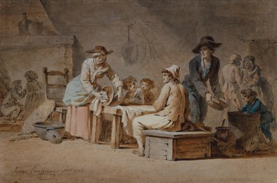 インテリアの農民家族 作： Jerome Preudhomme