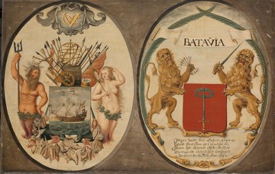 オランダ東インド会社とバタビアの町の紋章 作： Jeronimus Becx (II)