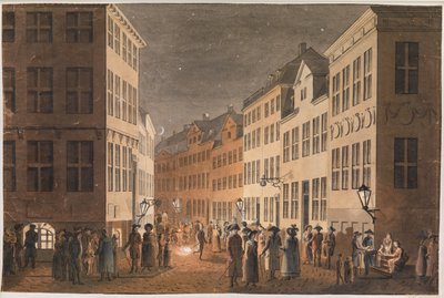 Kongens Nytorv から見た Østergade の一部。 作： Jes Bundsen