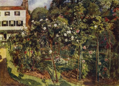 The Grove, Highgate, View of Garden and House (カラーリトグラフ) 作： Jessie MacGregor