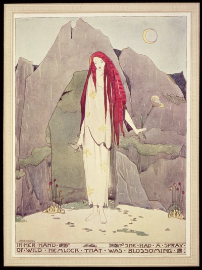 1891 年に出版されたオスカー ワイルドの「ザクロの家」のイラスト、このコピーは 1915 年 作： Jessie Marion King