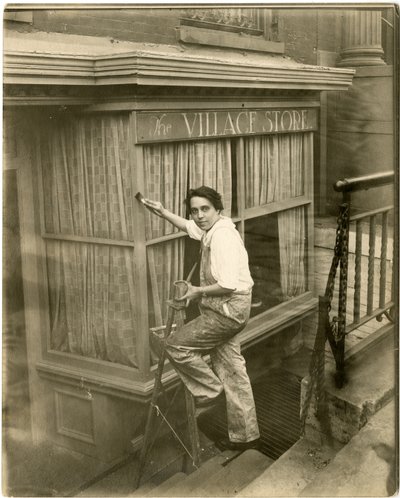 シャーロット・パウエル《ヴィレッジ・ペインター》1905-16年（ゼラチンシルバー写真 作： Jessie Tarbox Beals