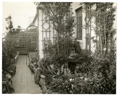 レジーナ・ジェイス夫人の庭 1936-37年頃（ゼラチンシルバー写真 作： Jessie Tarbox Beals