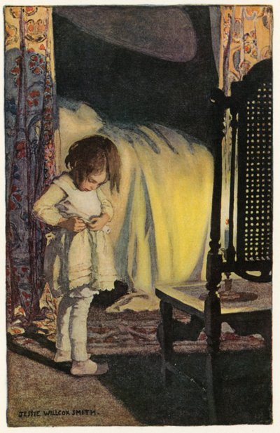 夏のベッド (カラー リソ) 作： Jessie Willcox Smith