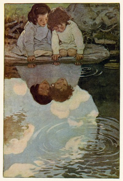 鏡の国の川 (カラー リソ) 作： Jessie Willcox Smith