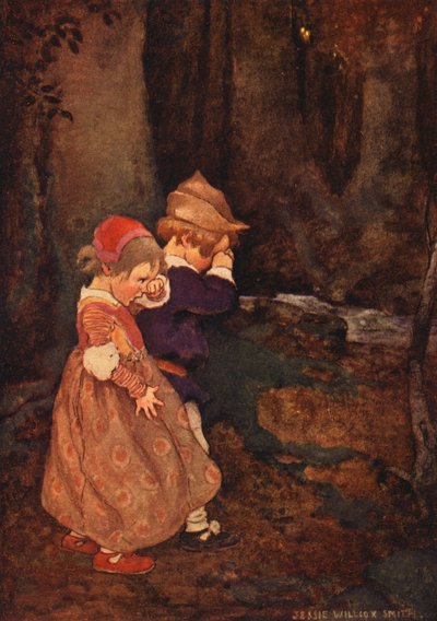 The Babes In The Wood（カラーリトグラフ） 作： Jessie Willcox Smith
