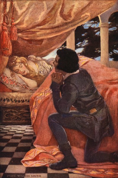 眠れる森の美女（カラーリトグラフ） 作： Jessie Willcox Smith