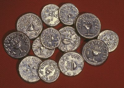 シェケルの宝庫、ヘロデヤ人エルサレム、西暦66〜70年（銀） 作： Jewish School