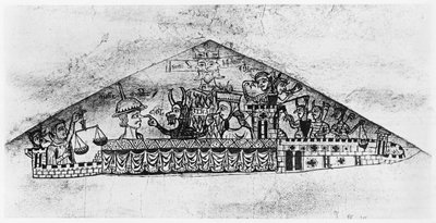 12〜13世紀のハッガダー出身のイギリスのユダヤ人の風刺画 作： Jewish School
