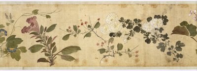 百花、17世紀初頭（シルク塗装） 作： Jiayan Chen