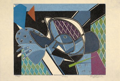 ケンジ、2017年（木版画） 作： Jim Monson