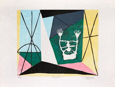 メルカントゥール、2019年（木版画） 作： Jim Monson