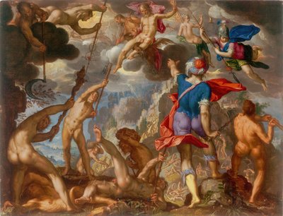神々と巨人の間の戦い、c。 1608年。 作： Joachim Anthonisz Wtewael