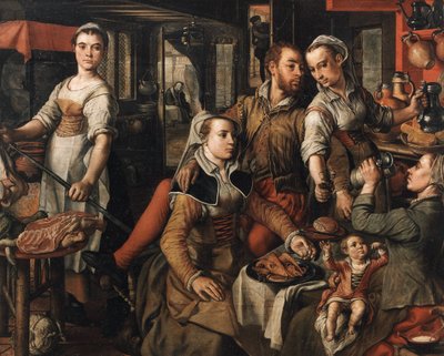 Allegory of Negligence Allegory of Imprudence（過失の寓意）、1563年。 作： Joachim Beuckelaer