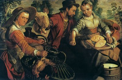 市場で、c1554-1574 作： Joachim Beuckelaer
