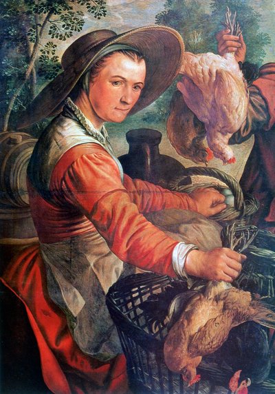 市場、詳細、c1550-1537 作： Joachim Beuckelaer