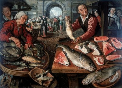 魚市場。 1599 作： Joachim Beuckelaer