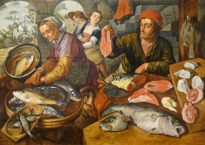 フランス語：Le Marché aux poissons 魚市場 作： ヨアヒム・ブーケラール
