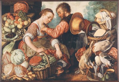 1567年の市場の様子。 作： Joachim Beuckelaer