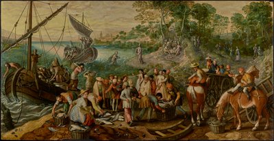 奇跡の魚の水揚げ 作： Joachim Beuckelaer