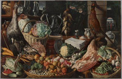 エマオでのキリストとのキッチンシーン、1560〜1565年 作： Joachim Beuckelaer