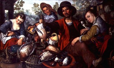 The Game Stall（油彩・キャンバス） 作： Joachim Beuckelaer