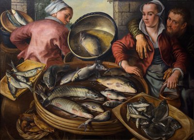 魚市場 作： Joachim Bueckelaer