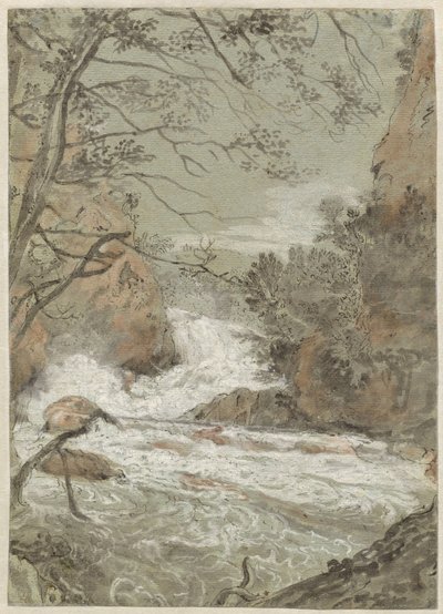 滝のある川の風景 (直訳) 作： Joachim Franz Beich