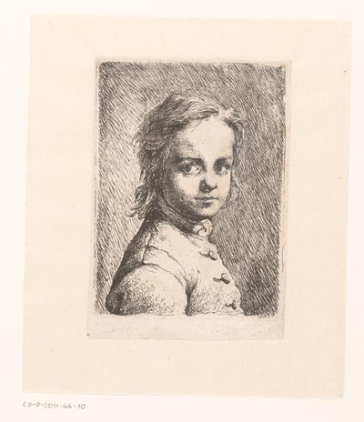 見知らぬ少年の肖像 作： Joachim Martin Falbe (attributed to)