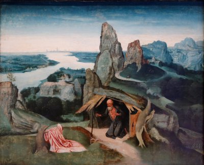 荒野の聖ジェローム、1530 作： Joachim Patenier
